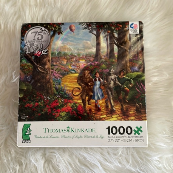 75th Anniversary Wizard of Oz 1000 Piece Puzzle Thomas Kinkade NEW - Picture 1 of 4
